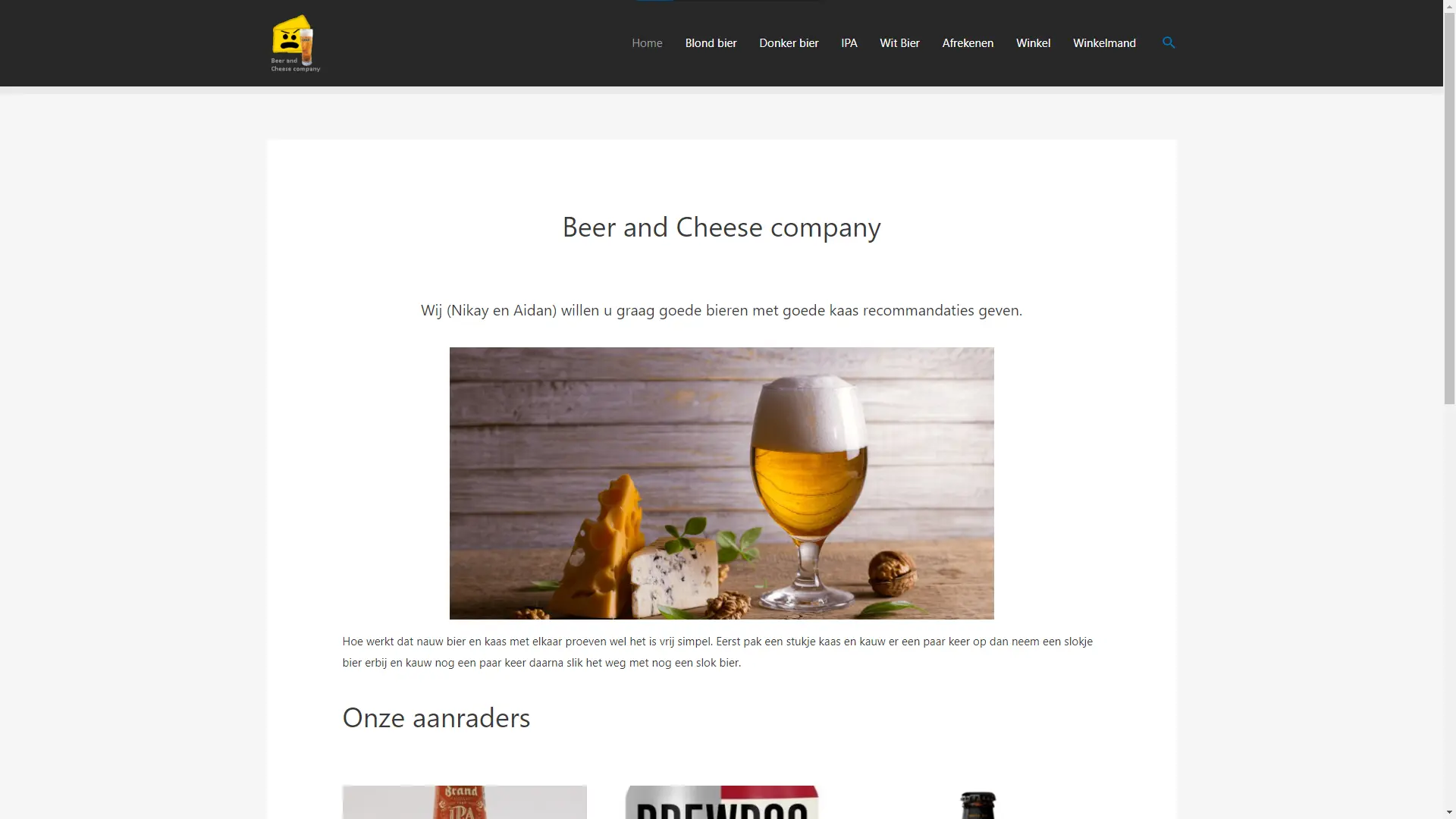 BeerandCheeseCompany project Preview